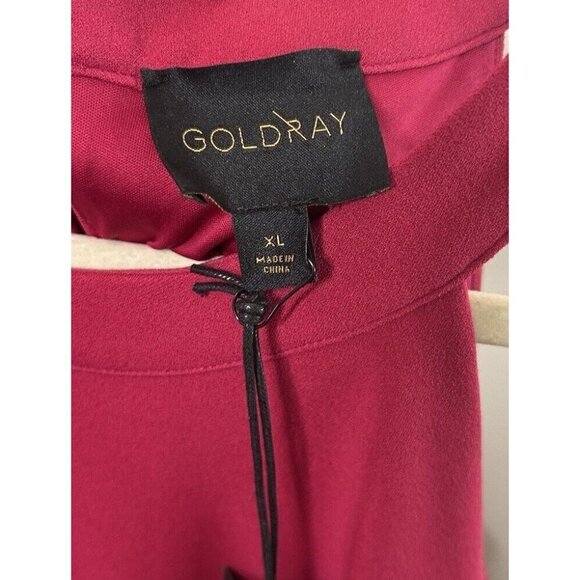 Goldray Stitch Fix Karlie Knit Dress Fuchsia Navy Blue Color block Size XL NWT - Picture 13 of 14
